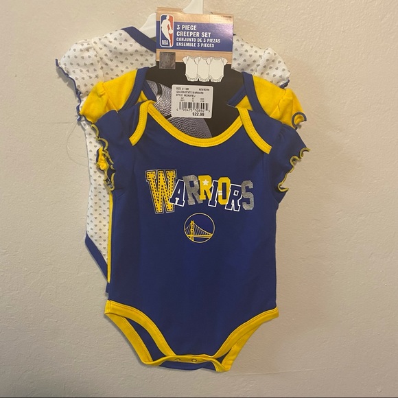 NBA Other - Warriors Bay Area 3 set onesies 3-6 M